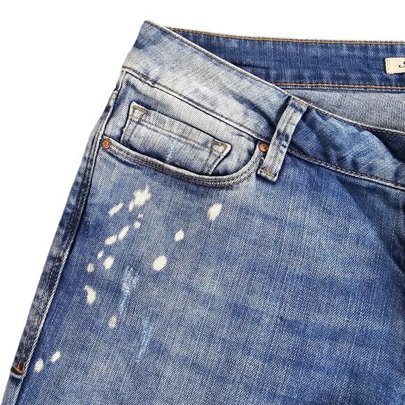 Mavi Jeans Women's Size 28 Slim Boyfriend Ripped Paint Splatter Distressed Emma - Picture 5 of 16